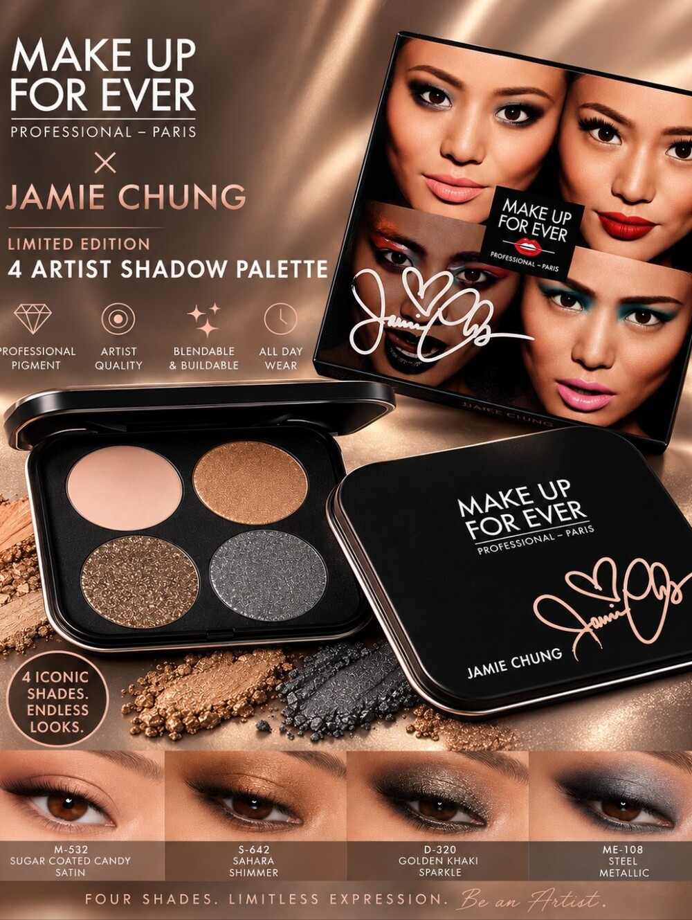 MAKE UP FOR EVER x Jamie Chung Limited Edition 4 Artist Shadow Palette